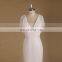 Brilliant V Neck Pure Beads Cap Sleeves See Through Back Wedding Dress