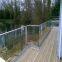 Wooden Deck Aluminum Rails With Toughed Glass Panel Design