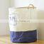 white canvas cotton laundry basket waterproof kids storage basket logo printed basket for storage