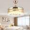 42 Inches 68 W Invisible Bladeless Fan With Remote Control Led Ceiling Fan Light