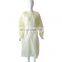 Wholesale Disposable Civil Yellow Level 1 PP Non Woven ppe isolation Gowns With Knitt Cuff  Waterproof Protective Gown