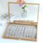 Customized unfinished antique wooden ring jewelry box with glass lid