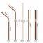 sus 304 stainless steel straw Bar accessories whosale 6*215mm straw