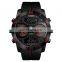 SKMEI 1355 new arrival 3 time zone japan movt quartz watch stainless steel case back sport digital wristwatch