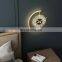Nordic LED Wall Lamp Creative Aisle Bedroom Living Room Background Art Indoor Clock Design Sconce LED Wall Light