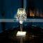 Modern Home Decor Battery Powered Wireless Shining Beside Table Light Indoor Crystal Table Lamp