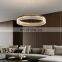 Vintage Minimalist Creative Round Acrylic LED Chandelier Dining Table Kitchen Decorative Hanging Lamp