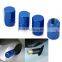 Blue Aluminum Tire Valve Stem Cover Caps - Set of 4