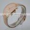 2016 vogue womens watches leather strap casual life style rose gold plated quartz classic style