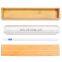 Hot sale custom bamboo wood refillable 2 in 1 plastic wrap foil wrap dispenser with slide cutter kitchen storage dispenser