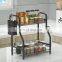 Bathroom Counter Organizer Rack With Toiletries Basket,Two Tier Stainless Steel Toothpaste Holder