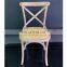 Vintage gold cross back chair wooden chairs