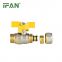 IFAN Butterfly Handle Gas Valves Female 1/2 3/4 1 Inch Brass Ball Valve Water Ball Valve