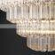 Modern Large Chandeliers Round  Glass Plum Blossom Flower Tube Crystal Glass Chandelier for Villa Home Lighting