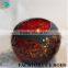 Red Mosaic Candle Holders Glass Material Decoration for home