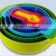 Rainbow bowls Kitchen Utensils/ Nest 9 Plus/ Multi Colour creating food preparation/kitchen cooking/Baking tools measuring cups