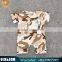 2016 hot sale boutique baby romper customized cotton short sleeve camouflage costume infant todder baby rompers