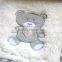 printing bear fleece blanket for babies with SGS certificate