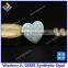OP17 White Synthetic Opal Heart Cabochon Shape Opal Pendants for Necklace