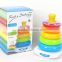 Educational baby toys plastic stacking rainbow ring , stacking game toys for Wholesale for children, EB033106