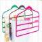 Trouser velvet hanger four layers scarf rack four non slip bars black pants hanger