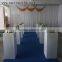 party and wedding decoration new design square pure white glass fiber vase for wedding decoration flower stand(MS-224)