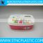 plastic bento lunch box with 2 dividers for food