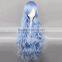 Virgin Wholesale 90cm Anime DATE A LIVE Yoshino Cosplay Wig Hair Sky Blue Long Curly Wavy Wigs Heat Resistant Party Costume Hair