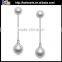 China Jewelry 925 Sterling Silver Freshwater Rice Shape Wedding Earrings Pearl