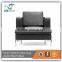 Low price modern black leather for sofa set with stainless steel base S715