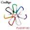 Aluminum Spring Locking Carabiner Snap Hook Hanger Keychain Hiking Camping #FLQ187-5C(Mix-s)