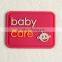 Soft washable Clothing PVC customized rubber label, silicon 3D label for baby care products
