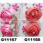 wholesale hot pin satin rose flower hair clips hair accessories