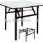 wholesale PVC top with metal frame restaurant table YT13