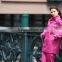adult polyester hood waterproof durable fashion eco-friendly sleeve poncho raincoat