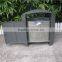 Strong 125L capacity garden trash bin garbage trash bin metal outdoor trash bin