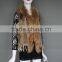 2016 fashion shawl knitted rabbit fur shawl with collar girls fur poncho