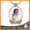 Free mould fee custom picture photo printed metal gold silver keychain keyring