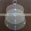 Custom shape&Color glass 3 tier cake stand