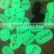 Green luminous decorative polished river pebble stone,green polished pebbles,garden pebbles for sale