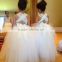 KE236 White Tulle Ball Gown Flower Girl Dresses Bow Pattern For Wedding 2016