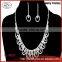 Simple jewelry sets party bridal rhinestone necklace&earrings