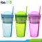 clean Snack & Drink 2 in 1 Travel Tumbler Cups Snacking On The Go