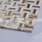 JY-Mx-SM06 white 3D stone mix mirror surface stainless steel 201 strip chips mosaic tile