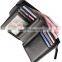 Real leather men travel wallet with rfid card holder and coin pocket