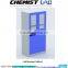 laboratory steel glass door 6-drawer tall storage cabinet