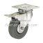 Industrial Gray PVC Caster Wheel With Total Brake