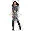 Pretty Steps Australia Style Animal Printed Matte Silk Jersey Dress Long Sleeve