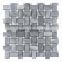 China factory black hexagon marble mosaic tile