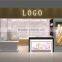wooden material nail kiosk display showcase with led light box for showroom